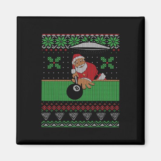 Billiards Pool Uggi Weihnachts-Sweater Stil Magnet (Vorne)