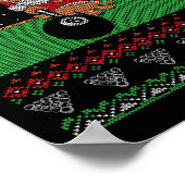 Billiards Pool Uggi Weihnachts-Sweater Stil Poster (Ecke)