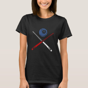 Billiards Queue Sticks Snooker American Billiards T-Shirt