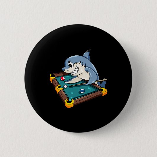 Billiards Shark Pool Snooker Player Geschenk Button (Vorderseite)