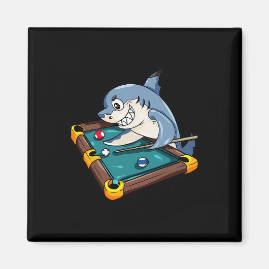 Billiards Shark Pool Snooker Player Geschenk Magnet (Vorne)