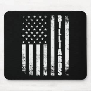 Billiards Snooker American Flag USA Games Sport Bi Mousepad