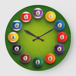 Billiards Snooker Novelty Clock Große Wanduhr