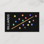Billiards Snooker Pool Hall Business Cards Visitenkarte (Vorderseite)