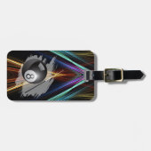Billiards Sport ball and cue Personalize with Name Gepäckanhänger (Vorderseite horizontal)