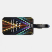 Billiards Sport ball and cue Personalize with Name Gepäckanhänger (Rückseite horizontal)