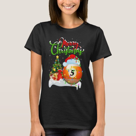 Billiards Sports Xmas Decorations Billiards Chris T-Shirt (Vorderseite)
