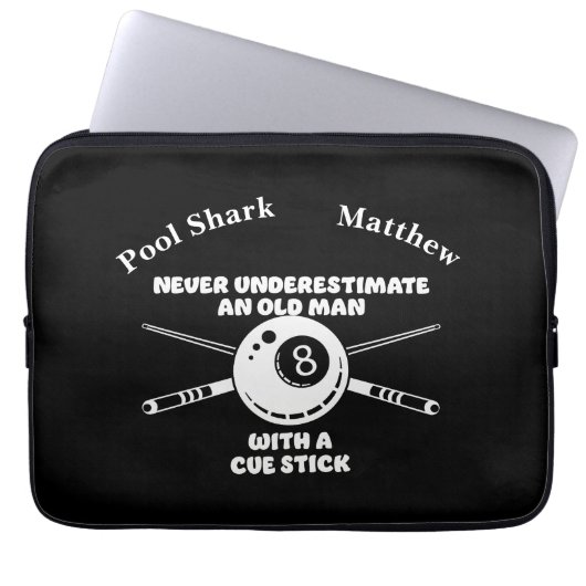 Billiards Sprichwort über Erfahrung und Fertigkeit Laptopschutzhülle (Vorderseite)