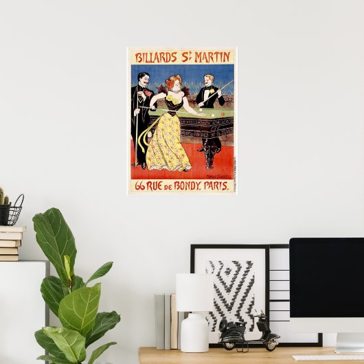 Billiards St. Martins, Paris Poster (Heimbüro)