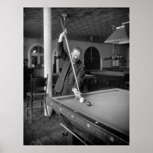 Billiards Trick Shot, Anfang der 1900er Poster