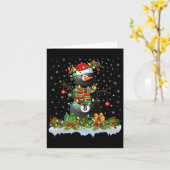 Billiards Xmas Lighting Funny Snowman Billiards Ch Karte (Gelbe Blume)