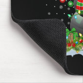 Billiards Xmas Lighting Funny Snowman Billiards Ch Mousepad (Ecke)