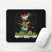 Billiards Xmas Lighting Funny Snowman Billiards Ch Mousepad (Mit Mouse)