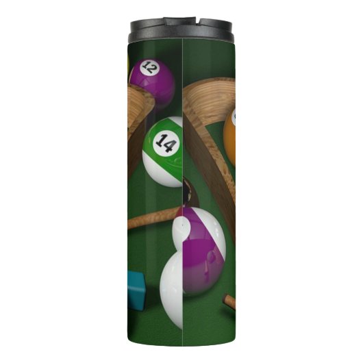 Billiardspiel Thermosbecher (Rückseite)