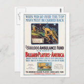 Billiardspieler in Amerika Postkarte (Vorne/Hinten)