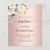 Billiardtaufe Rose Rosa Mädchen (Vorderseite)