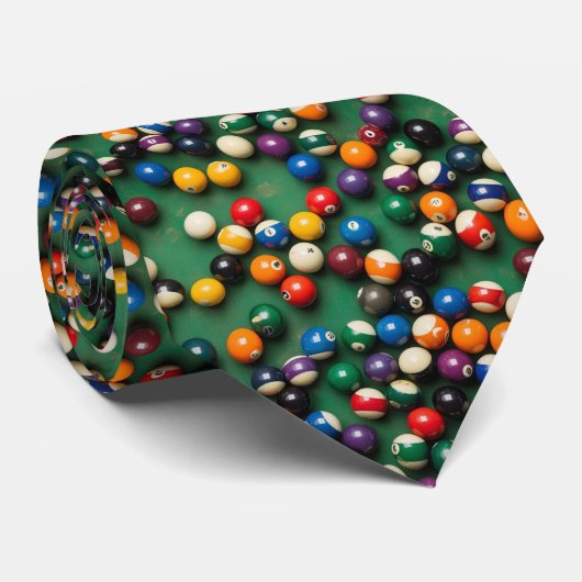 Billiardtisch Billard Bunte Krawatte (Gerollt)