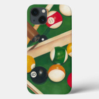 Billiardtisch mit Balls und Chalk