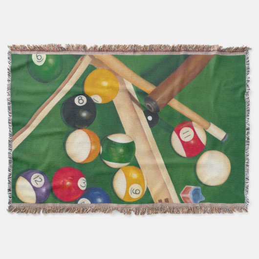 Billiardtisch mit Balls und Chalk Decke (Vorderseite)