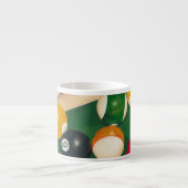 Billiardtisch mit Balls und Chalk Espressotasse (Vorderseite)