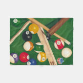 Billiardtisch mit Balls und Chalk Fleecedecke (Vorderseite (Horizontal))