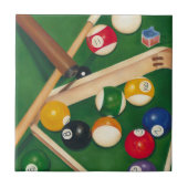 Billiardtisch mit Balls und Chalk Fliese (Vorderseite)