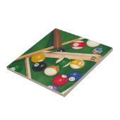 Billiardtisch mit Balls und Chalk Fliese (Seite)