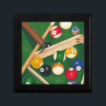 Billiardtisch mit Balls und Chalk Geschenkbox<br><div class="desc">Rack sie mit diesem spektakulären Bild eines Billardtisches von Jennifer Goldberger. Die Bälle sehen neu aus,  das Filz sieht tadellos aus,  und die Kreide wurde bereits auf die Cue-Sticks aufgetragen. Hang dies in deiner Zuhause,  oder gib es einem Freund oder Liebsten,  der eine Partie Billard genießt!</div>