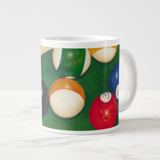 Billiardtisch mit Balls und Chalk Jumbo-Tasse (Vorderseite Rechts)