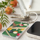 Billiardtisch mit Balls und Chalk Schlüsselanhänger (Vorderseite rechts)