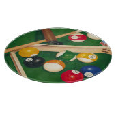 Billiardtisch mit Balls und Chalk Schneidebrett (Ecke)