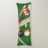 Billiardtisch mit Balls und Chalk Seitenschläferkissen (Rückseite (Vertikal))