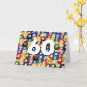 Billiardtische zum 60. Geburtstag Karte (Gelbe Blume)