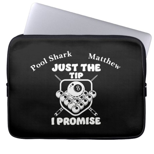 Billiardzitate für Spieler Laptopschutzhülle (Vorderseite)