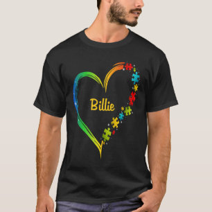 Billie Autismus Bewusstsein Herz-Rätsel Idee 2020 T-Shirt