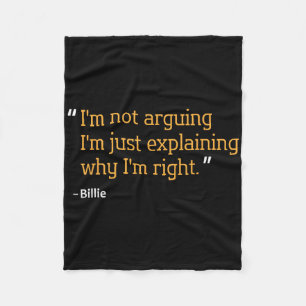 Billie Gift Zitat Funny Geburtstag Personalisierte Fleecedecke
