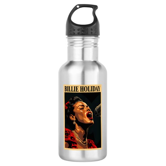 Billie Holiday Edelstahlflasche (Vorderseite)