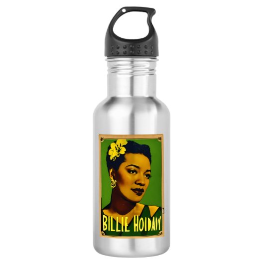 Billie Holiday Edelstahlflasche (Vorderseite)
