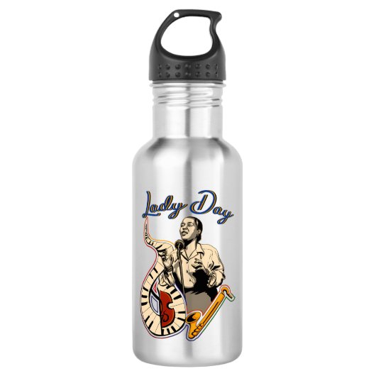 Billie Holiday Edelstahlflasche (Vorderseite)