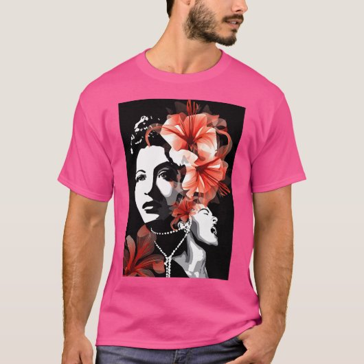 Billie Holiday Lady Day Poster T-Shirt (Vorderseite)