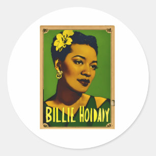 Billie Holiday Runder Aufkleber