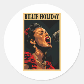 Billie Holiday Runder Aufkleber