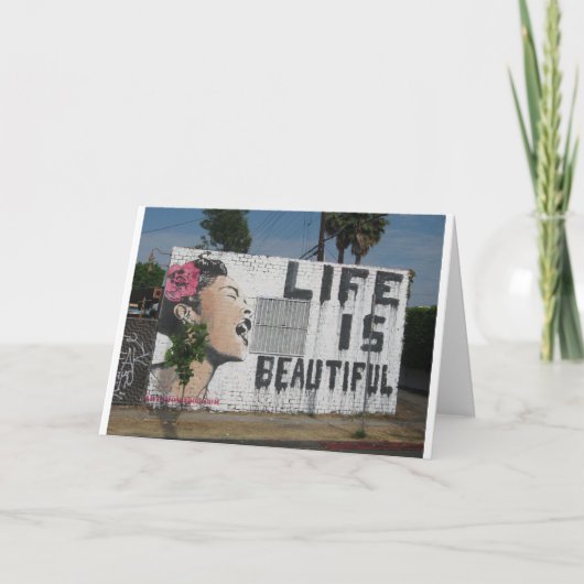 Billie Holiday Street Art Karte (Vorderseite)