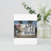 Billie Holiday Street Art Postkarte (Stehend Vorderseite)