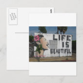 Billie Holiday Street Art Postkarte (Vorne/Hinten)