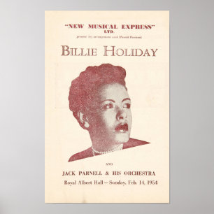 Billie Holiday Vintag Flyer Poster