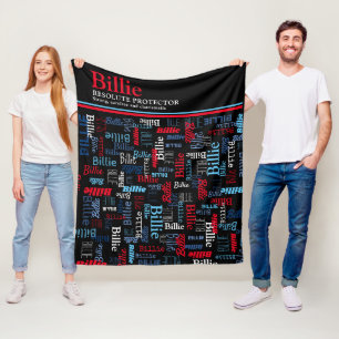 Billie individuelle Name bedeutet rot-schwarz Fleecedecke