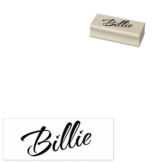 Billie Name Cursive dekorative Skript-Schriftart Gummistempel (Stempel)