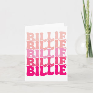 Billie Personalisiert Name I Liebe Billie Groovy 8 Karte