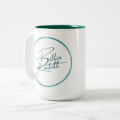 Billie Rockitt Logo-Tasse Zweifarbige Tasse (Vorderseite Links)